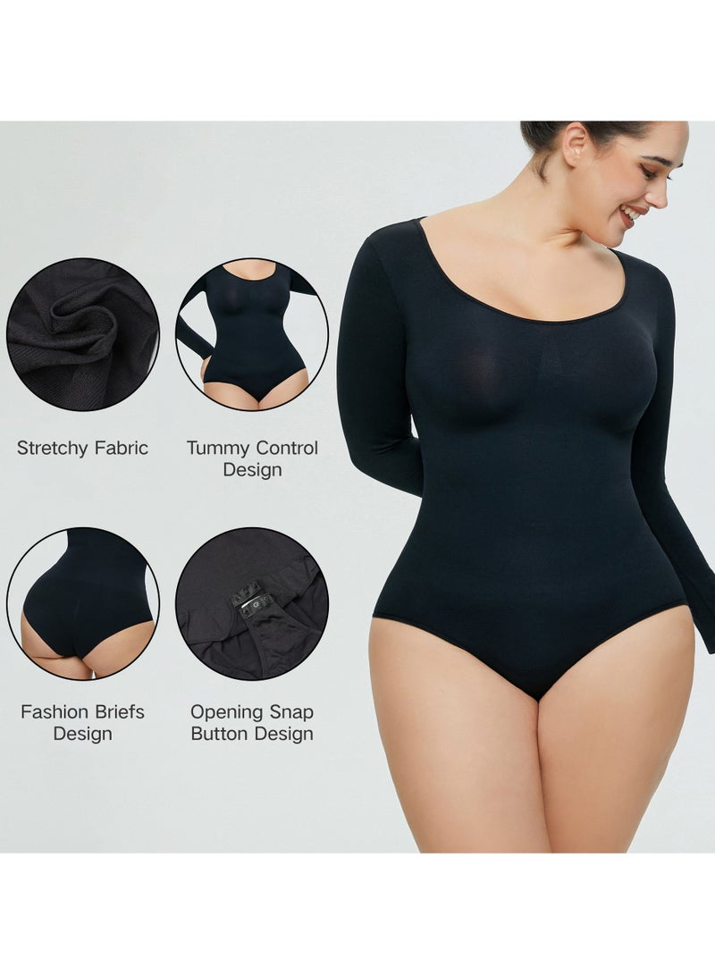 2-PACK Postpartum Long-sleeved Seamless Bodycon Underwear Bottoming Shirt