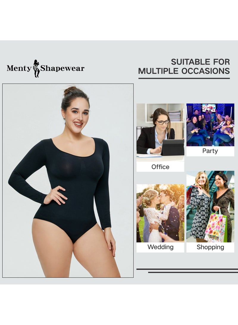 2-PACK Postpartum Long-sleeved Seamless Bodycon Underwear Bottoming Shirt