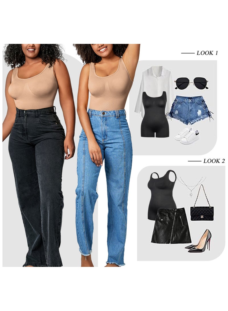 3-PACK Women's Seamless One-piece Boxer Sports Corset