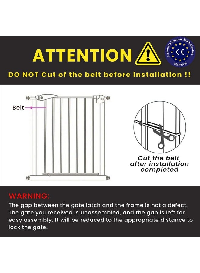 Tot Tamer Pure Metal Baby Safety Gate With One Year Manufacturer Warranty, (75-85 Cm) Adjustable, 2 Way Auto Close, Barrier For Stairs, Door And Hallways, Barrier Fence-Blue