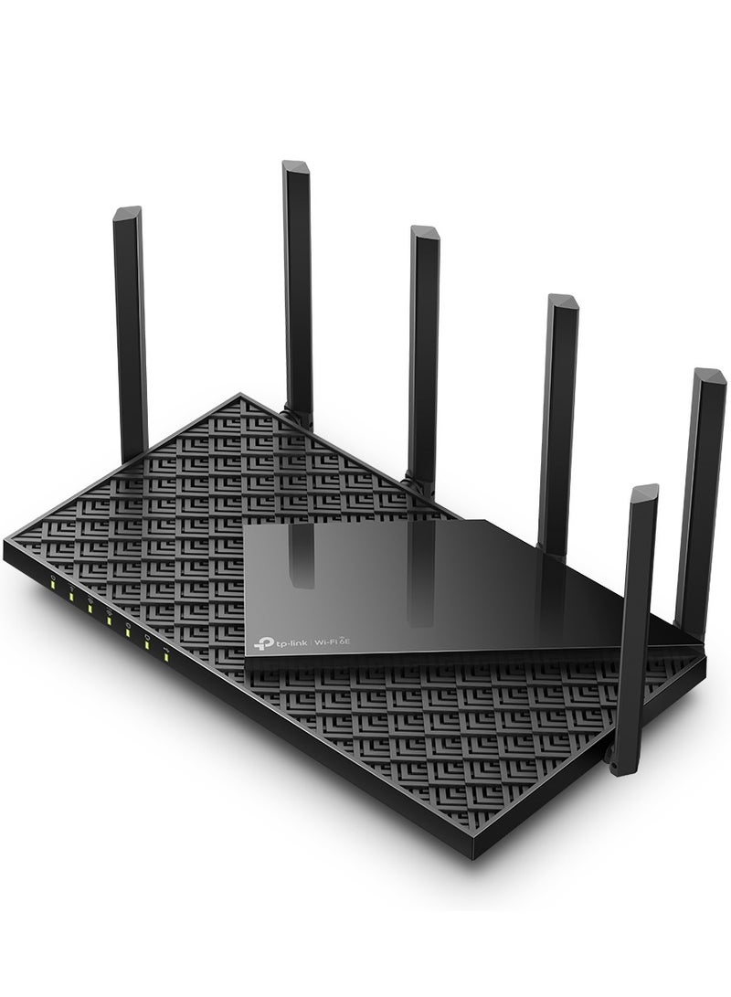 AXE5400 Tri-Band WiFi 6E Archer AXE75 Gigabit Wireless Internet Ax Router For Gaming VPN One Mesh WPA3 Black