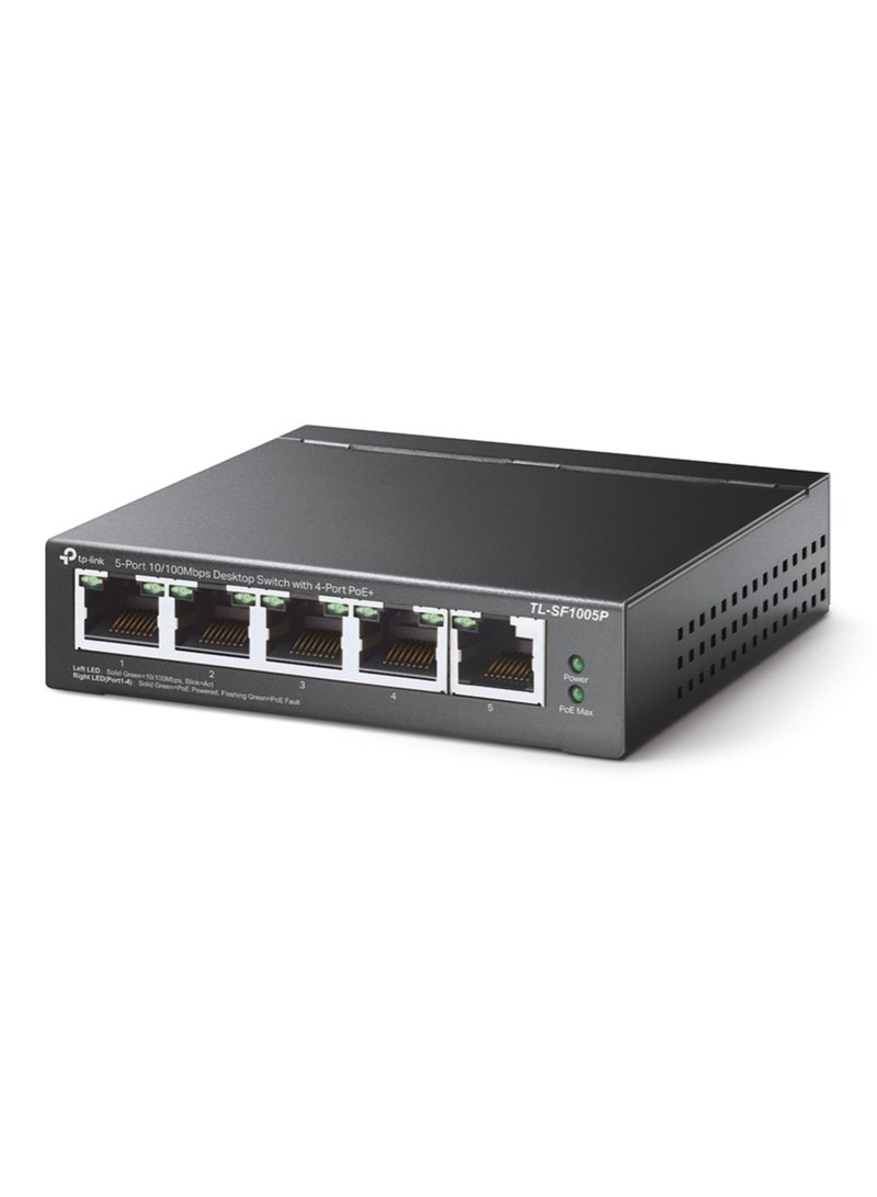 TP-LINK 5-Port 10/100Mbps Desktop Switch with 4-Port PoE+ TL-SF1005P