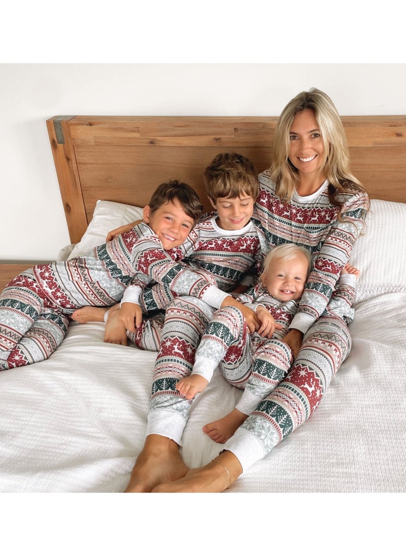 Kids Family Matching Pajamas Matching Outfits Soft Long Sleeve Festive Pajama Sets for Women Men Couples and Kids Family Set (Baby)