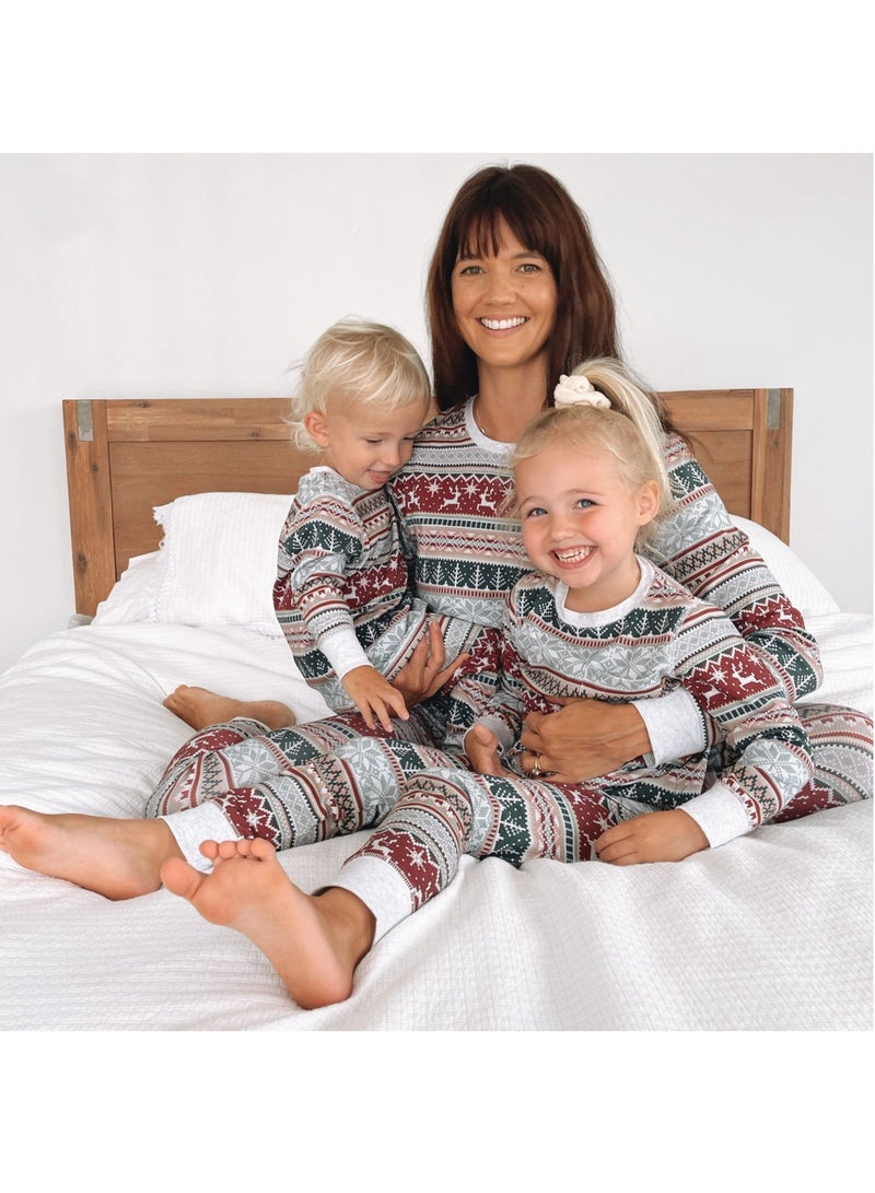 Kids Family Matching Pajamas Matching Outfits Soft Long Sleeve Festive Pajama Sets for Women Men Couples and Kids Family Set (Baby)