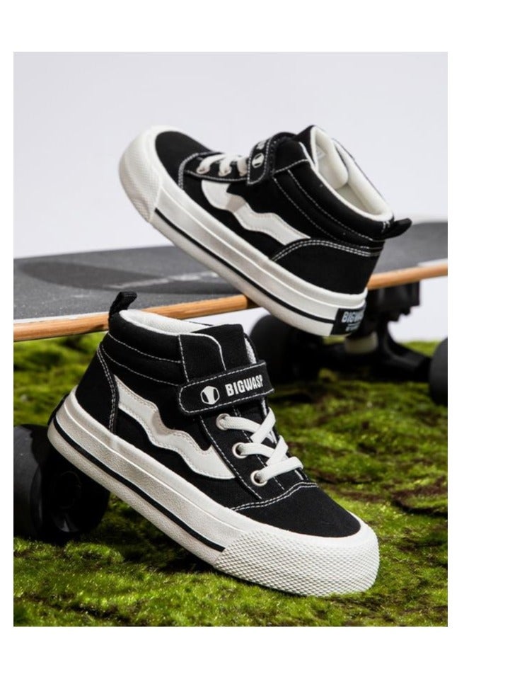 Children's Soft Soled High Top Canvas Casual Sports Board Shoes