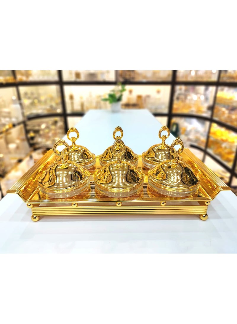 Light Luxury Fruits & Snack Bowls Set With Tray Elevate Dining with Style Perfect for Serving Fruits Snacks Nuts Candies Elegantly Ideal for Gatherings or Everyday Use Stylish Durable and Functional