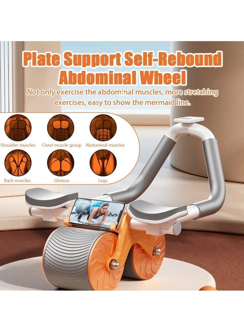 Automatic Rebound Abdominal Wheel, Domestic Abdominal Exercise Wheel, New Abs Roller Wheel with Timer, Plank Ab Roller Wheel for Abdominal Core Strength Training