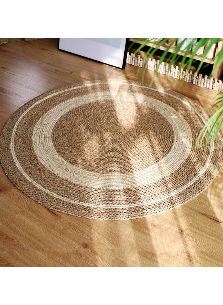 Rug Natural Jute Round Handmade Reversible Carpet Area Rug Door Mat Hand Braided Area Rug Floor Carpet