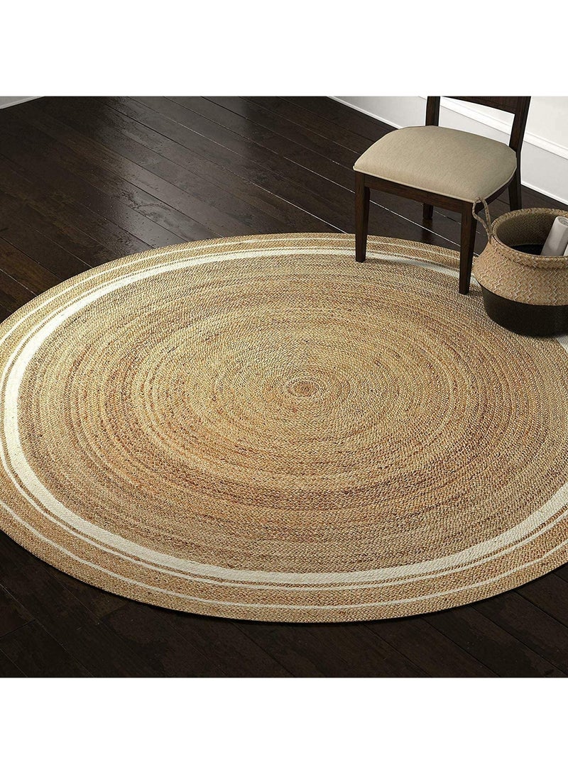 Rug Natural Jute Round Handmade Reversible Carpet Area Rug Door Mat Hand Braided Area Rug Floor Carpet