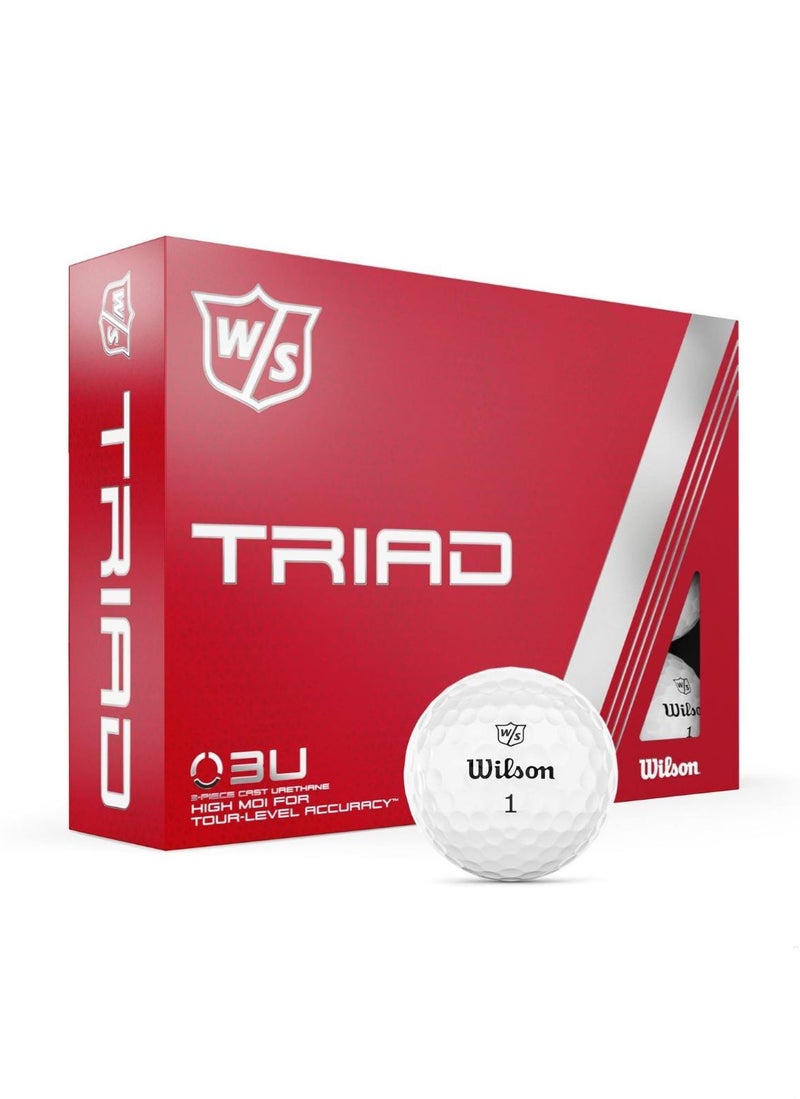 Triad White Golf Balls, Pack of 12