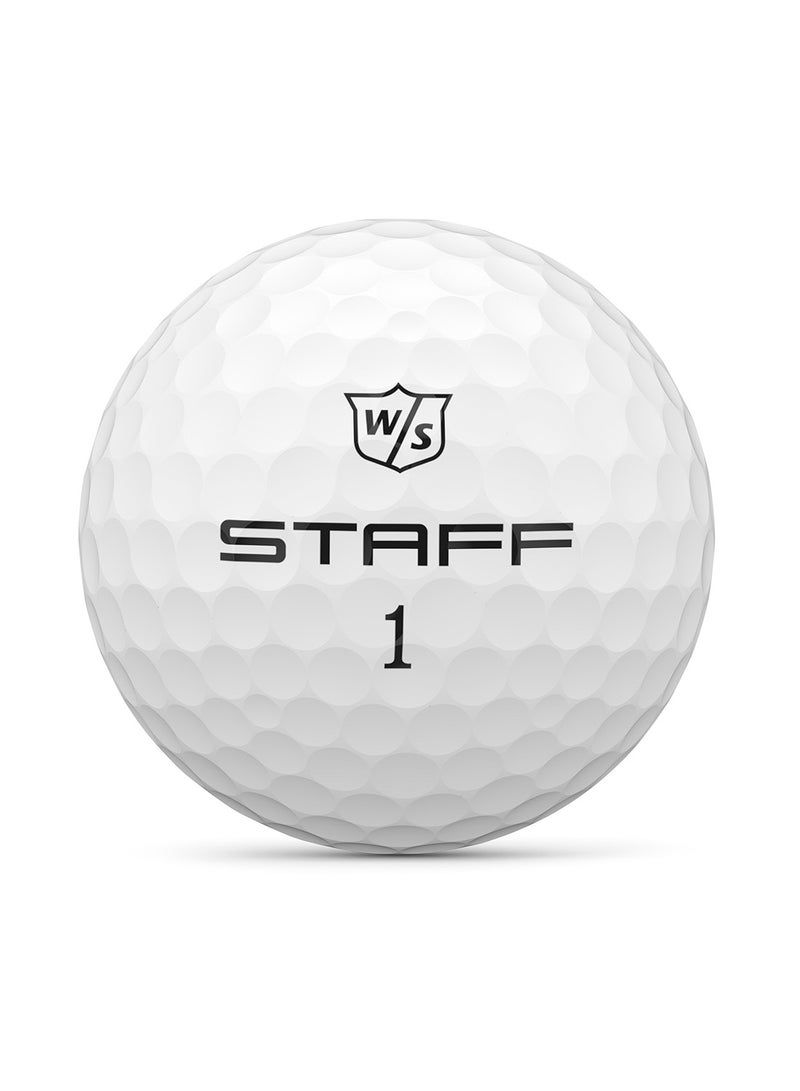 Staff Model White Golf Balls, Pack of 12