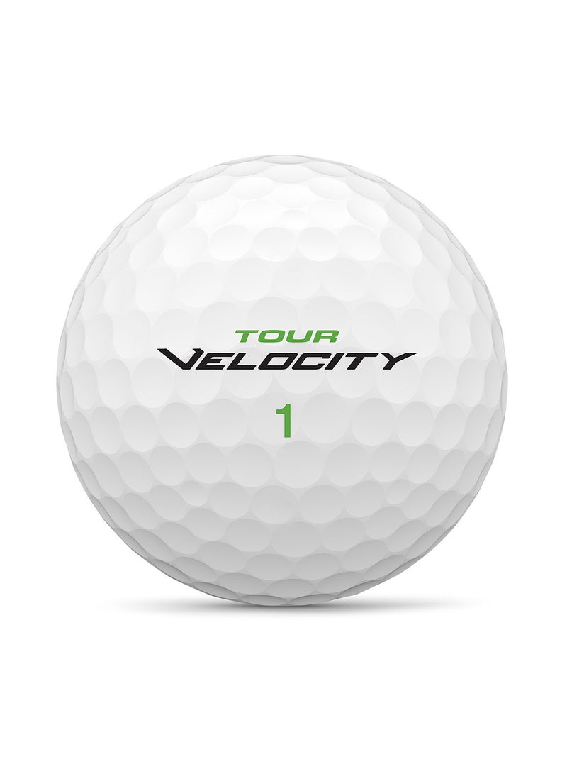 Tour Velocity Feel Golf Balls, Pack of 15 Balls - White