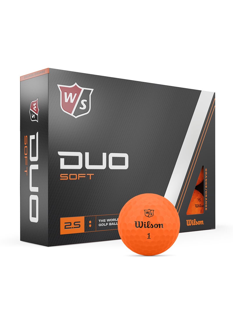 Staff Duo Orange Golf Balls, Pack of 12