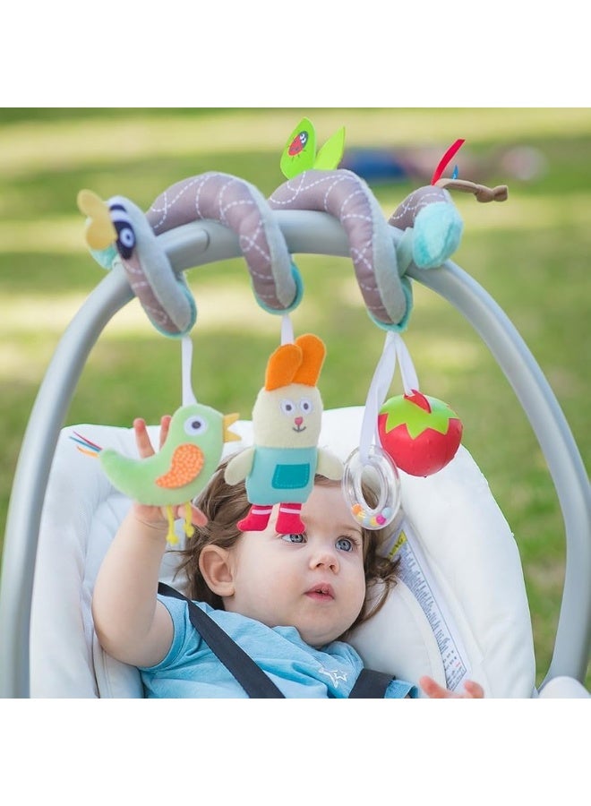 Taf Toys Garden Spiral | Babyâ€™s Fun Accessory for Car Seat & Pram Etc, Hanging Rattling Toys, Easier Parenting, Keeps Your Baby Happy, Ideal Gift, Soother Strawberry Shape Case, for Easier Outdoors