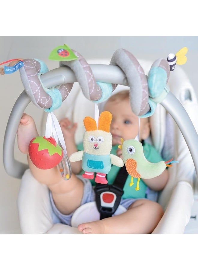 Taf Toys Garden Spiral | Babyâ€™s Fun Accessory for Car Seat & Pram Etc, Hanging Rattling Toys, Easier Parenting, Keeps Your Baby Happy, Ideal Gift, Soother Strawberry Shape Case, for Easier Outdoors