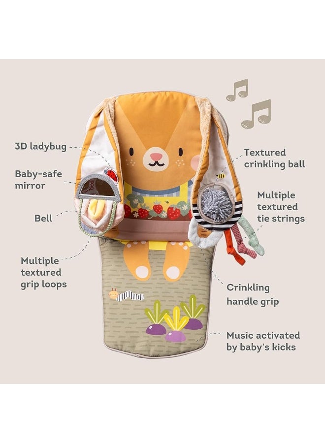 Taf Toys Play & Kick Infant Car Seat Toy for Babies, Newborn Rear-Facing Activity Center with Music, Light, Mirror & Rattling Toys, Promotes Motor Skills Development, 0-18 Months Travel Baby Toy