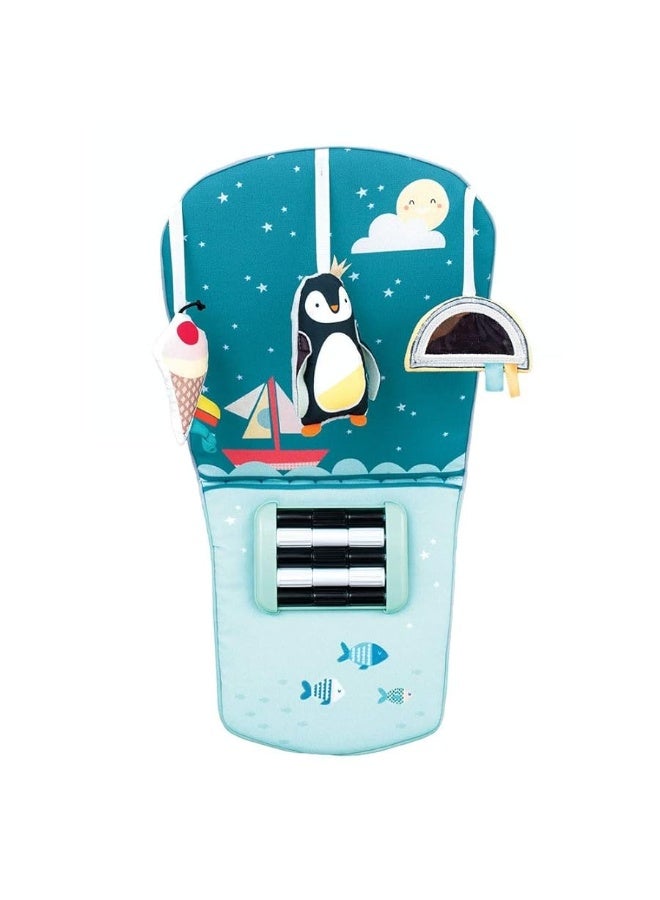 Infant Car Toy Travel Activity Center Baby Car Seat Toys for Babies 0-6 Months Arch with Mirror, Rattle, Teether Hanging Toy for Baby Infant 0-6-12 Months, Sensory Gift 3 6 12 Months Baby Boys Girls