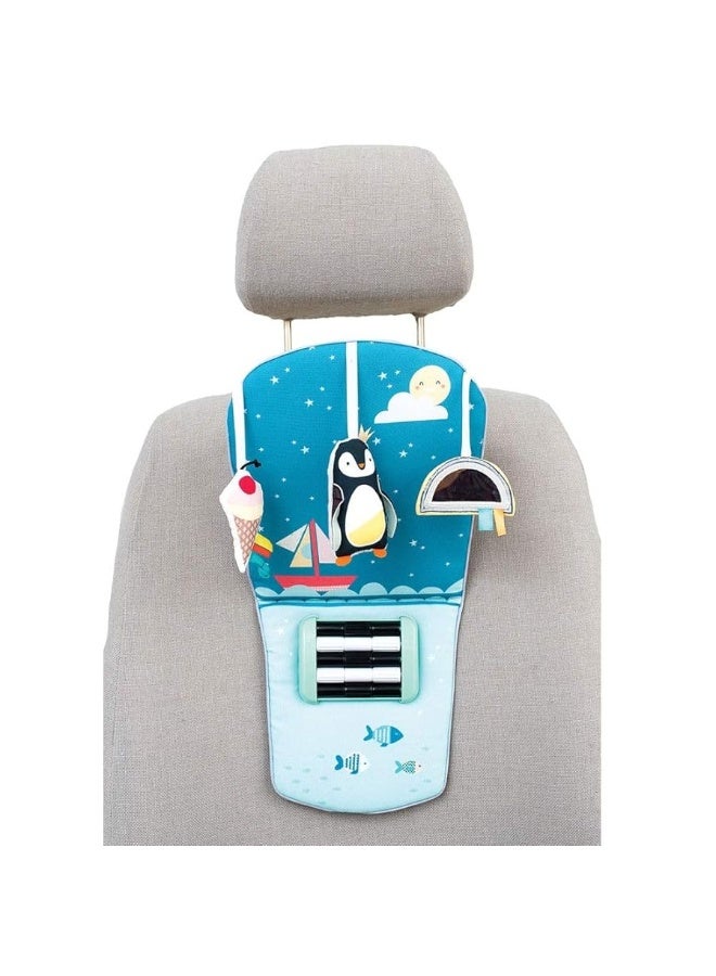 Infant Car Toy Travel Activity Center Baby Car Seat Toys for Babies 0-6 Months Arch with Mirror, Rattle, Teether Hanging Toy for Baby Infant 0-6-12 Months, Sensory Gift 3 6 12 Months Baby Boys Girls