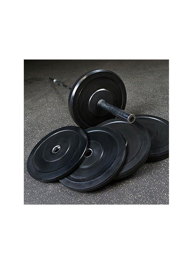 York 15kg Rubber Weight Plate 1 Piece (Black)