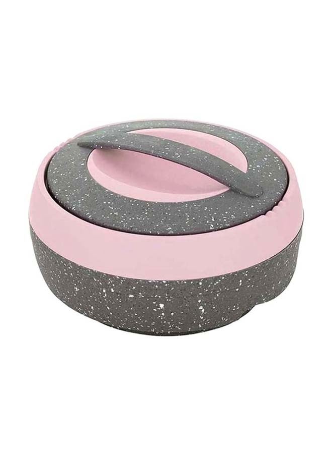 Set Of 3 Ceramic Casserole Pink/Grey