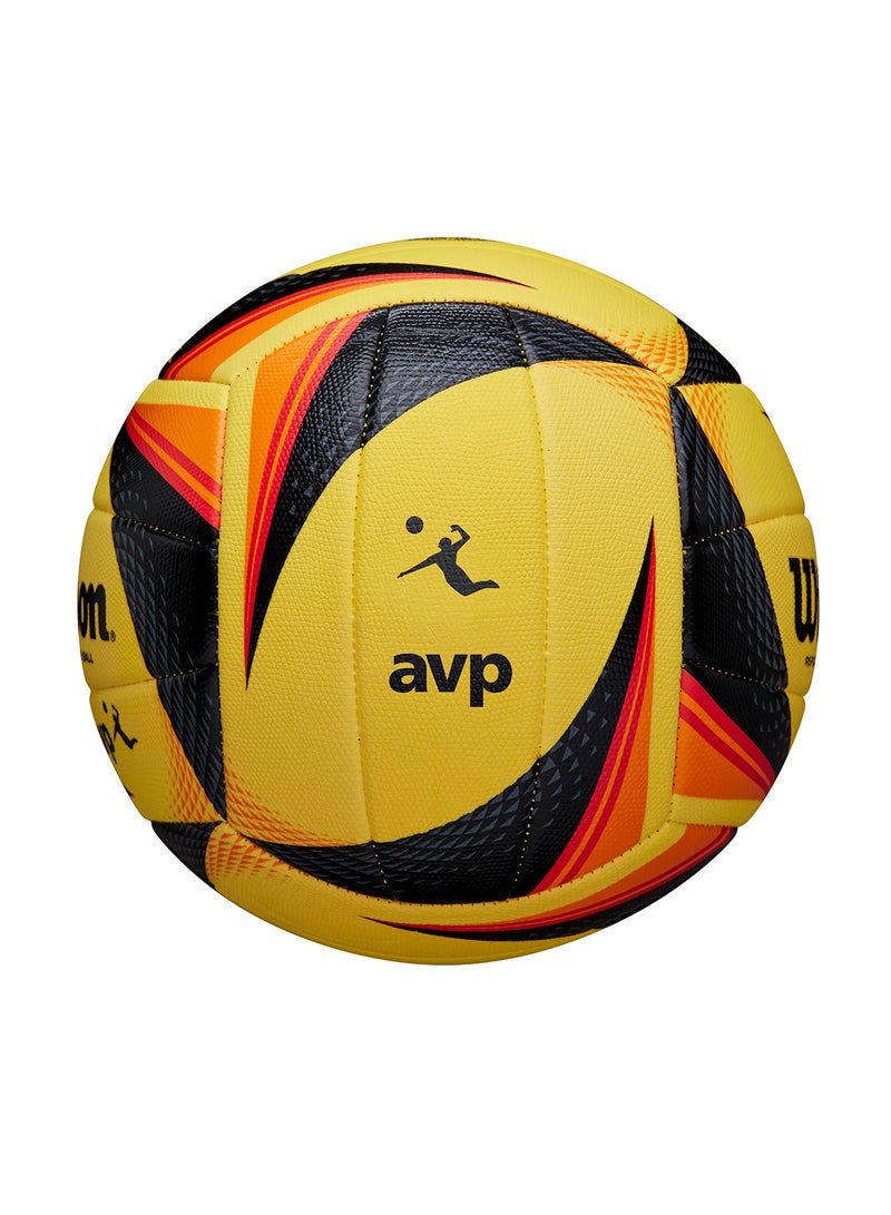 AVP OPTX Replica Volleyball - Official size for +13 years old and Adults - Yellow/ Black/ Orange