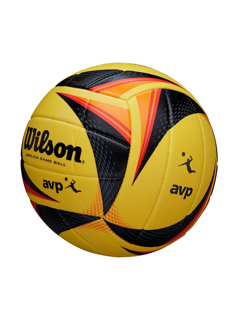 AVP OPTX Replica Volleyball - Official size for +13 years old and Adults - Yellow/ Black/ Orange