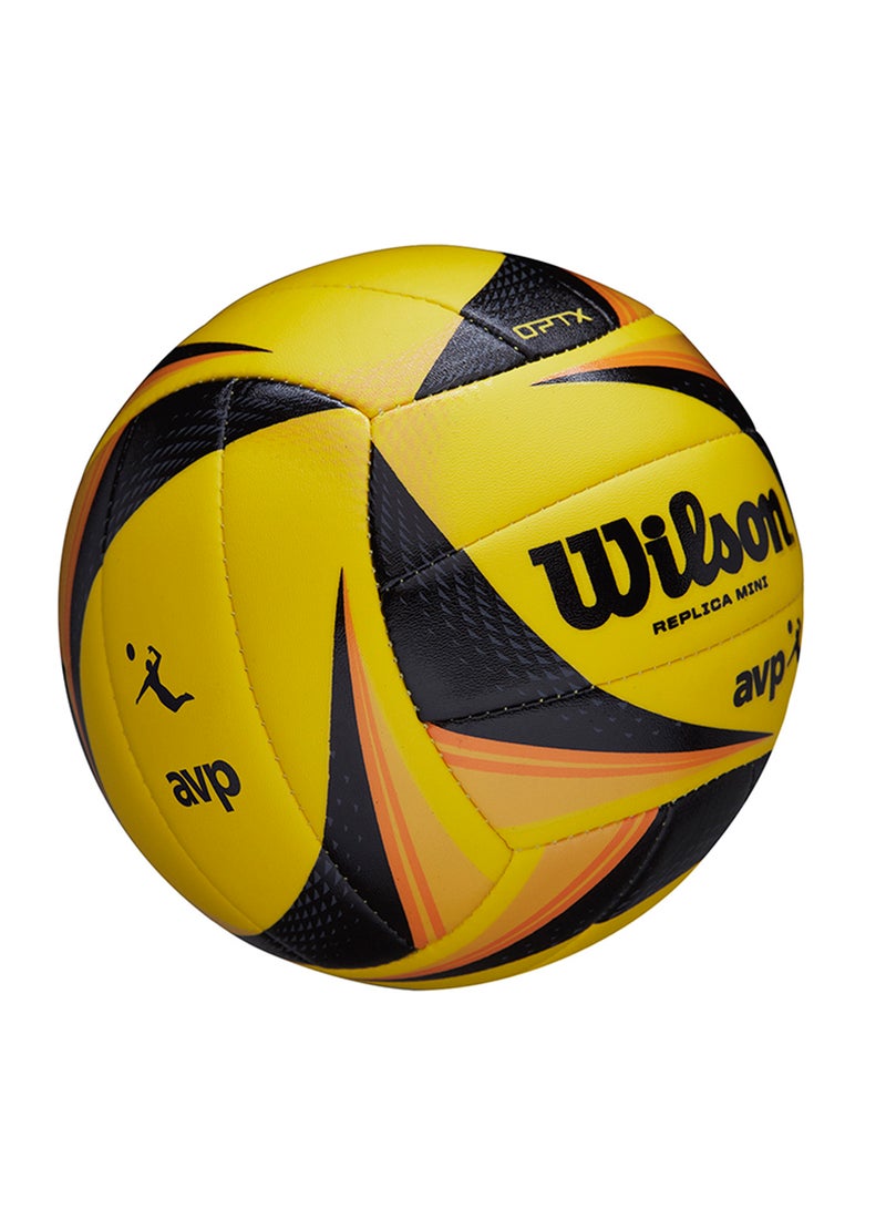 AVP OPTX Replica Mini Volleyball - Mini Size for 9 to 13 years old - Yellow/ Black/ Orange