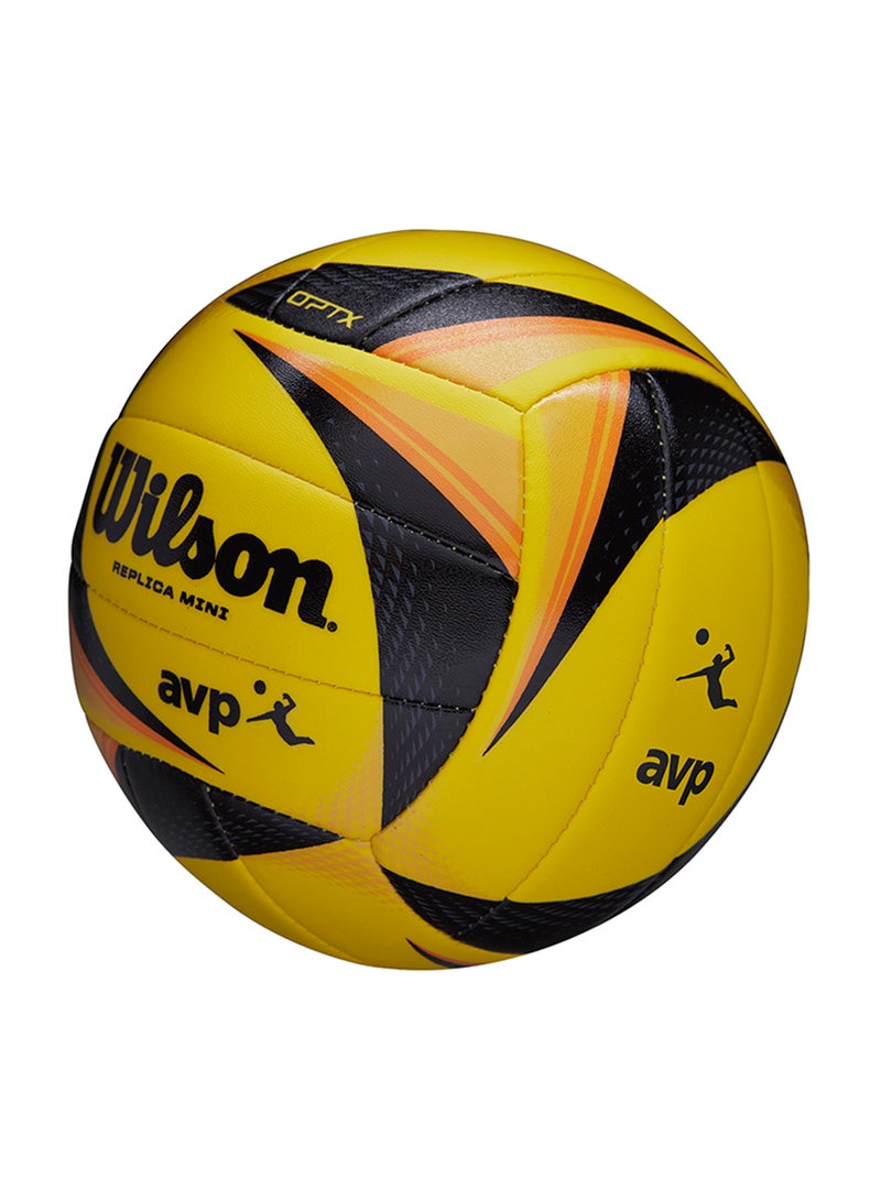 AVP OPTX Replica Mini Volleyball - Mini Size for 9 to 13 years old - Yellow/ Black/ Orange