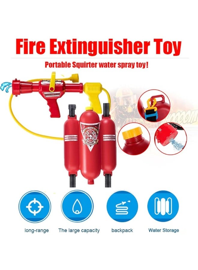 Liberty Imports 12 Piece Kids Fireman Costume Gear Firefighter Chief Dress Up Clothes for Role Play Toy Set with Backpack Water Gun, Fire Extinguisher and Accessories