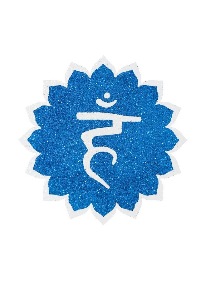 Meditation And Healing Throat Chakra Temporary-Removable Shimmer Glitter Sticker (Bt311)