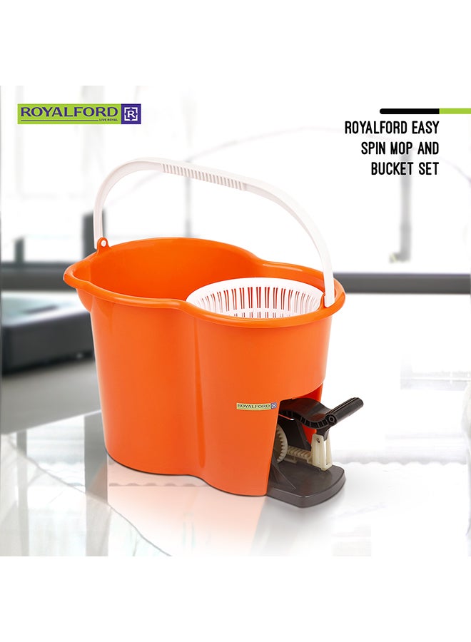 Spin Easy Mop With Bucket Orange/White/Silver/Black