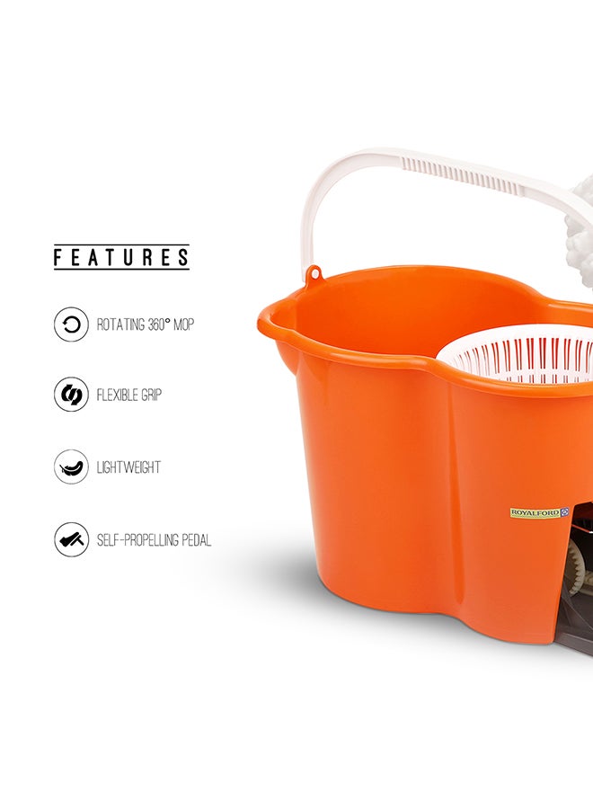 Spin Easy Mop With Bucket Orange/White/Silver/Black