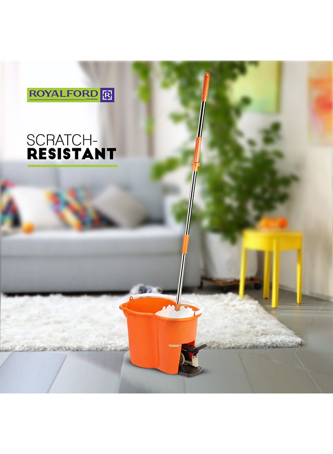 Spin Easy Mop With Bucket Orange/White/Silver/Black