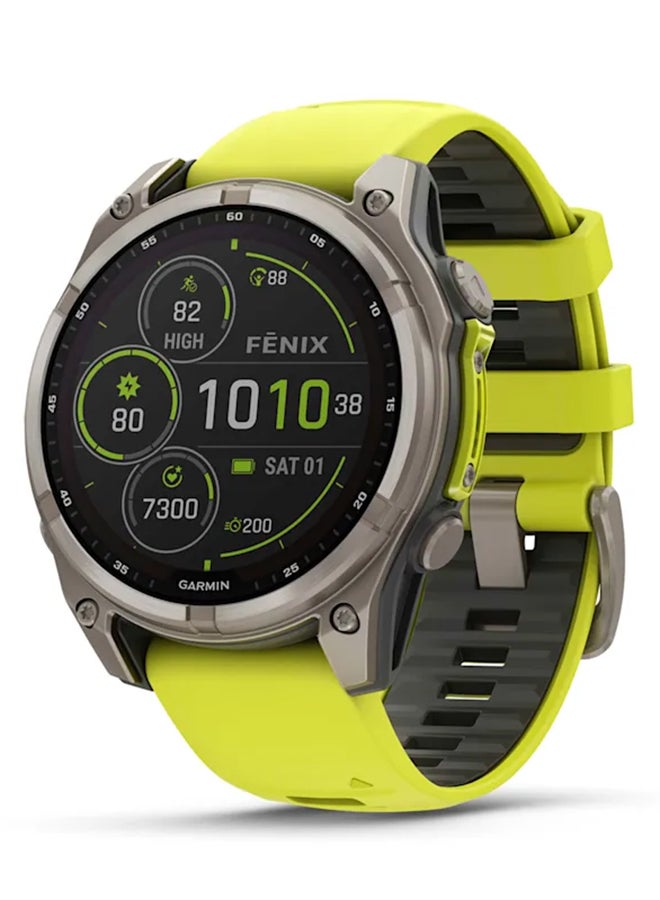 Fenix 8 - 47MM - Up To 48 Days Battery Life with Solar Charging - 1.3