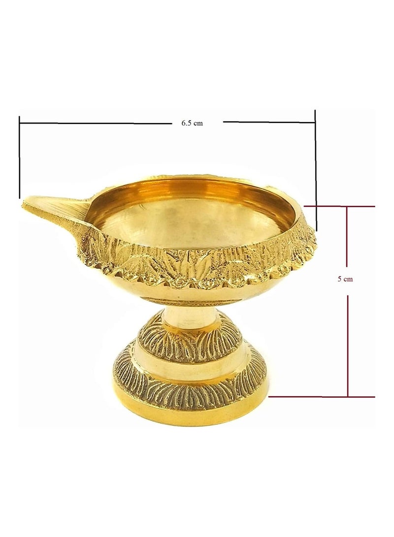 Pack of 4 brass Diya for Festival | Kuber Diya | Metal Diya | Brass Diya | Deepak | Diwali Gift | Diya for Gift | Oil Lamp