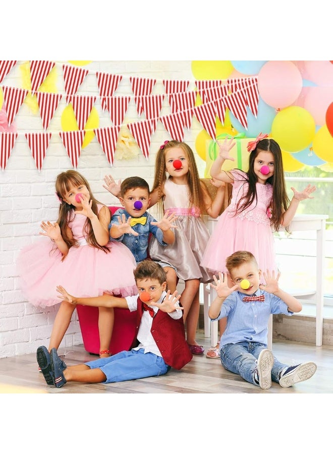 5 Packs Carnival Circus Party Decorations Supplies, Circus Carnival Bunting Banner, Red and White Pennant Banner Triangle Bunting Flag for Carnival Birthday Party, 7.4 x 10.8 Inch