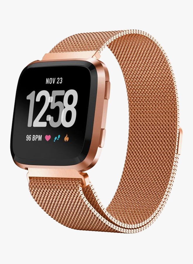 Replacement Band For Fitbit Versa 5.3-7.5inch Gold