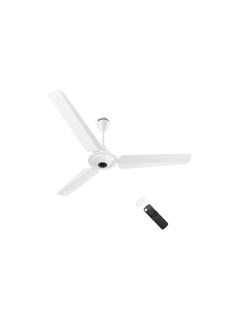 atomberg Efficio Azor 1200mm | BLDC Motor 5 Star Rated Classic Ceiling Fans with Remote Control | High Air Delivery Fan with LED Indicators | Upto 65% Energy Saving (Gloss White)