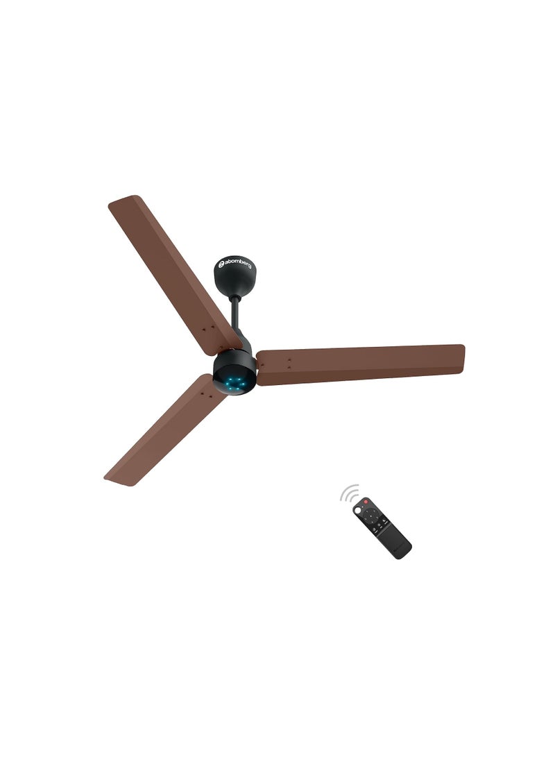 atomberg Renesa 1200mm BLDC Ceiling Fan with Remote Control | BEE 5 star Rated Energy Efficient Ceiling Fan | High Air Delivery with LED Indicators | 2+1 Year Warranty by Atomberg (Brown & Black)