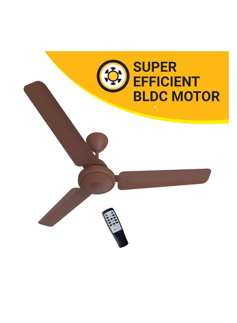 atomberg Efficio (Matt Brown) Renesa (Brown and Black) 1200 mm BLDC Motor with Remote 3 Blade Ceiling Fan