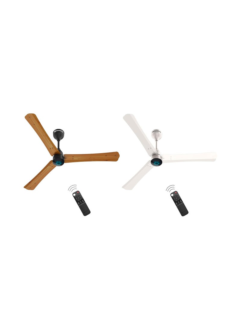 atomberg Renesa + 1200 Mm Bldc Motor with Remote 3 Blade Anti-Dust Ceiling Fan (Pearl White) Pack of & Atomberg Renesa + 1200 Mm Bldc Motor with Remote 3 Blade Anti-Dust Ceiling Fan