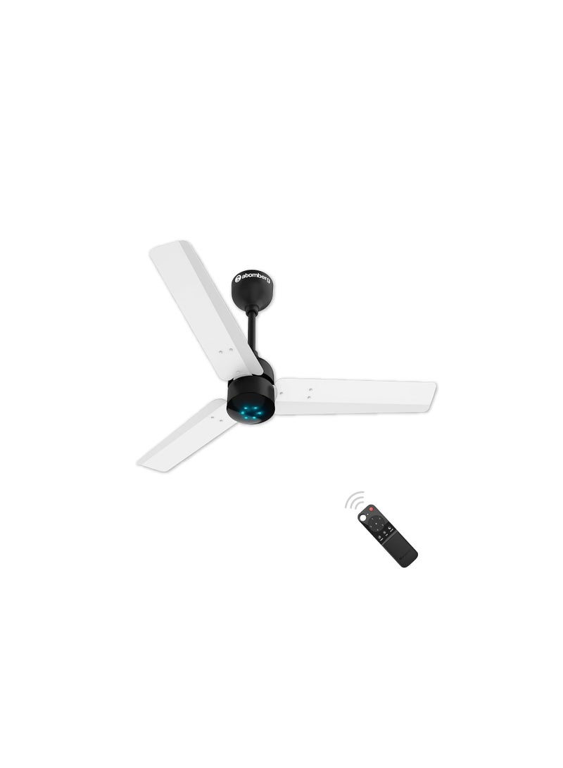 atomberg Renesa 900mm BLDC Ceiling Fan with Remote Control | BEE 5 star Rated Energy Efficient Ceiling Fan | High Air Delivery with LED Indicators | 2+1 Year Warranty (White & Black)