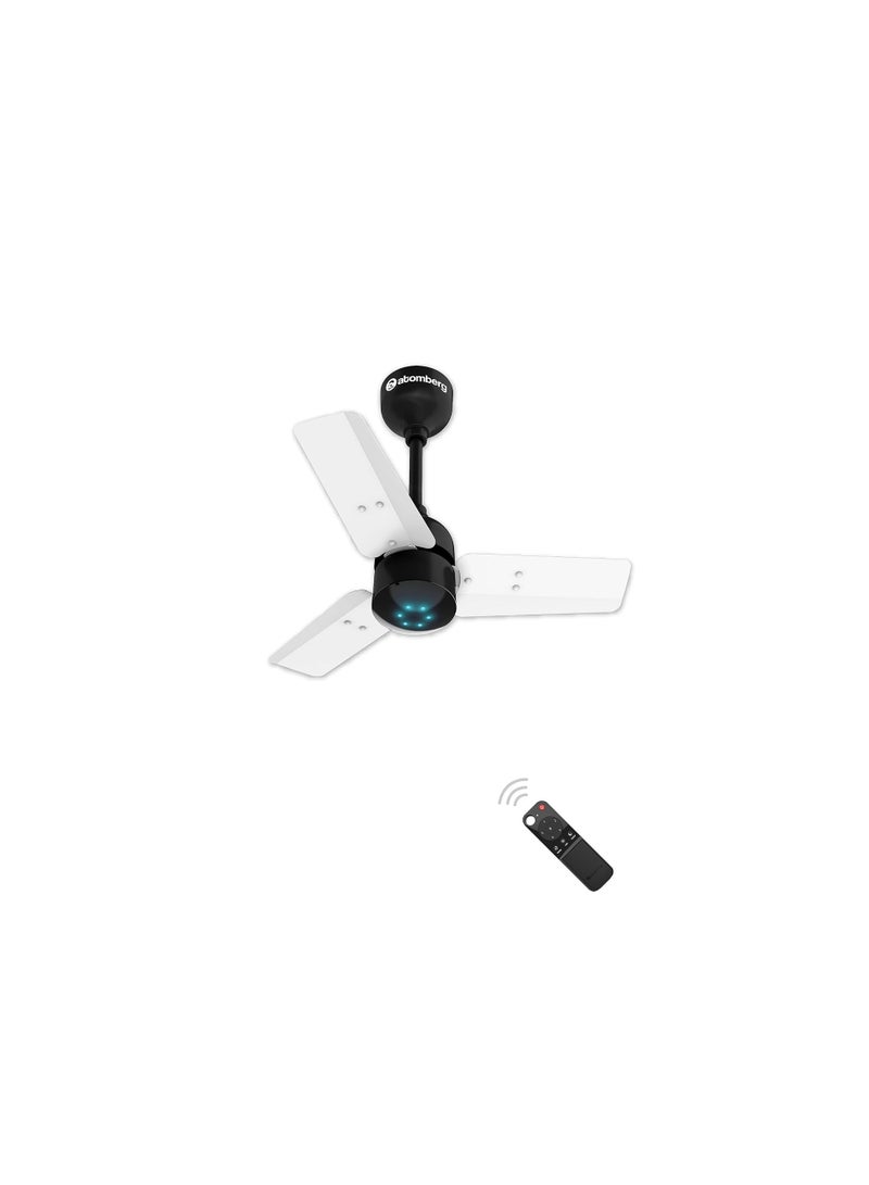 atomberg Renesa 600mm BLDC Ceiling Fan with Remote Control | BEE 5 star Rated Energy Efficient Ceiling Fan | High Air Delivery with LED Indicators | 2+1 Year Warranty (White & Black)