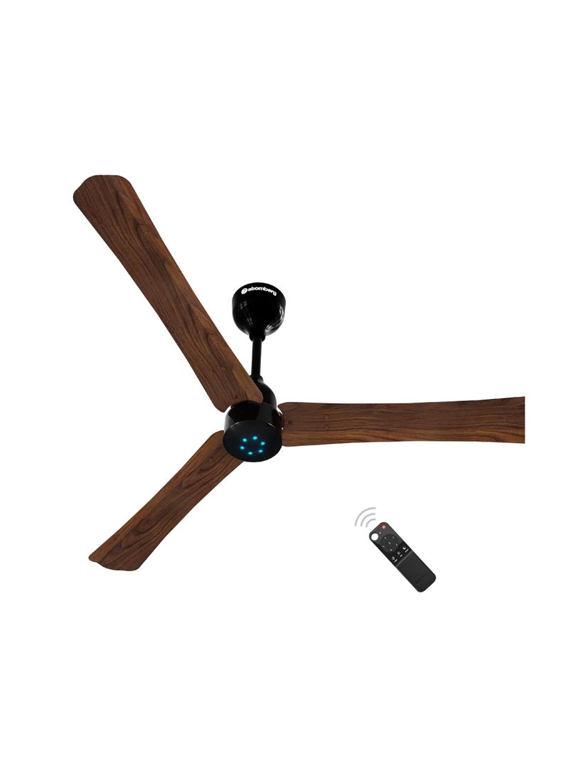 atomberg Renesa+ 1200mm BLDC Ceiling Fan with Remote Control | BEE 5 star Rated Energy Efficient Ceiling Fan | High Air Delivery with LED Indicators | 2+1 Year Warranty by Atomberg (Dark Walnut)