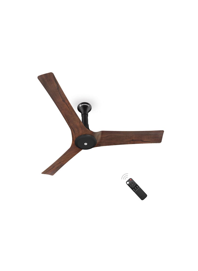 atomberg Aris 1200mm BLDC Ceiling Fan with IoT & Remote Control | Smart Fan with Noiseless Operation (Dark Teakwood)