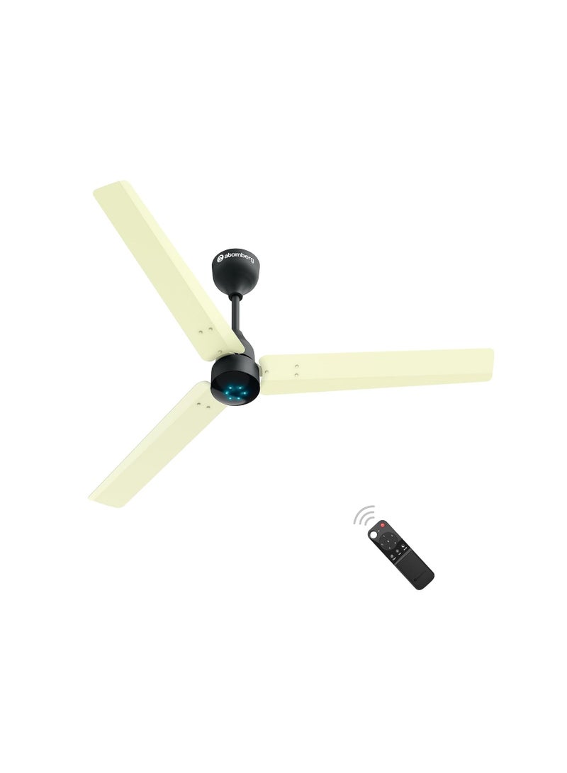 atomberg Renesa 1200mm BLDC Ceiling Fan with Remote Control | BEE 5 star Rated Energy Efficient Ceiling Fan | High Air Delivery with LED Indicators | 2+1 Year Warranty (Ivory & Black)