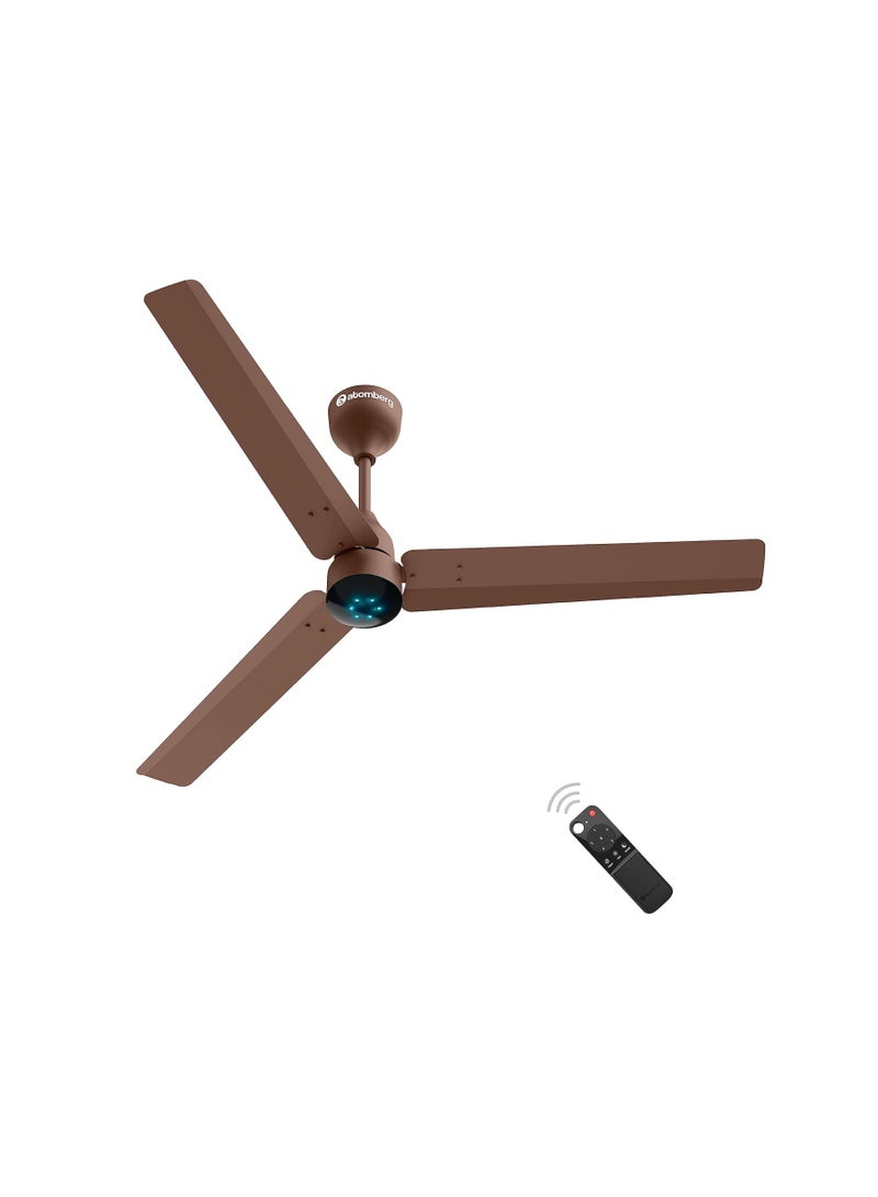 atomberg Renesa 1200mm BLDC Ceiling Fan with Remote Control | BEE 5 star Rated Energy Efficient Ceiling Fan | High Air Delivery with LED Indicators | 2+1 Year Warranty (Matte Brown)