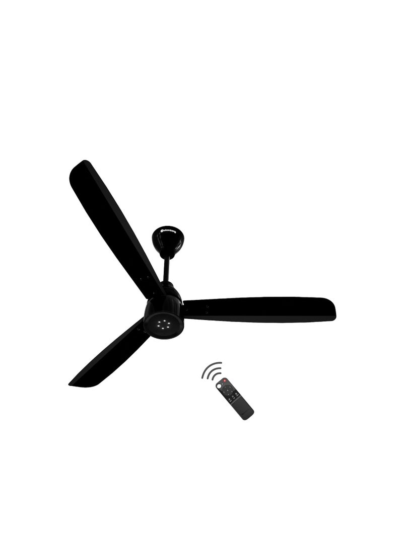 atomberg Renesa Enzel 1200mm BLDC Ceiling Fan with Remote Control | BEE 5 star Rated Energy Efficient Ceiling Fan | High Air Delivery with LED Indicators | 1+1 Year Warranty (Gloss Black)