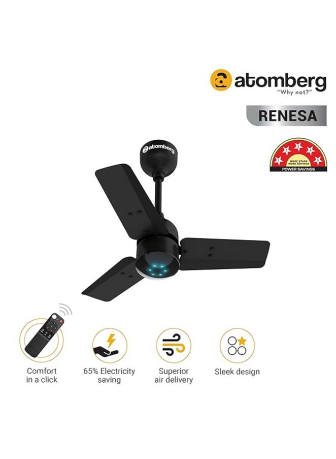 atomberg Renesa 600mm BLDC Motor 5 Star Rated Sleek Ceiling Fans with Remote Control