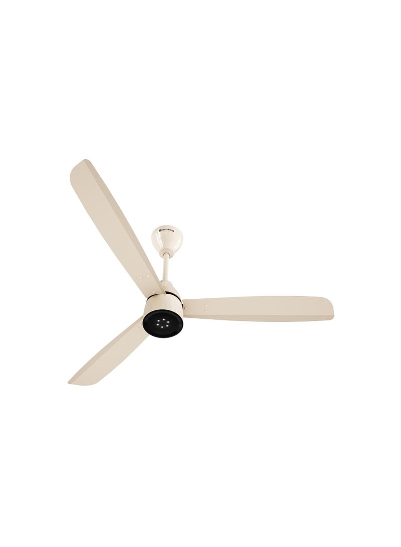 atomberg Renesa Enzel 1200mm BLDC Ceiling Fan with Remote Control | BEE 5 star Rated Energy Efficient Ceiling Fan | High Air Delivery with LED Indicators| 1+1 Year Warranty (Seasand Ivory)